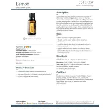 DoTerra - Lemon Essential Oil - 15 mL