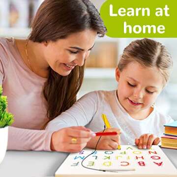 CozyBomB™ Double Sided Magnetic Letter Board - 2 in 1 Alphabet Magnets Tracing Board for Toddlers ABC Letters Uppercase & Lowercase Practicing Gifts for Boys Girls Birthdays Christmas Holidays