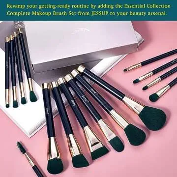 Jessup 15pcs Makeup Brushes Set Professional Quality Tools