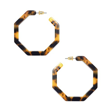 wowshow Acrylic Resin Hoop Earrings for Women - Stylish Fashion Statement