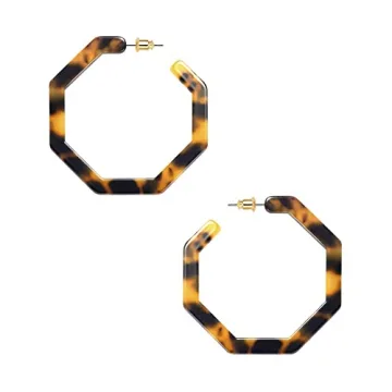 wowshow Acrylic Resin Hoop Earrings for Women - Stylish Fashion Statement