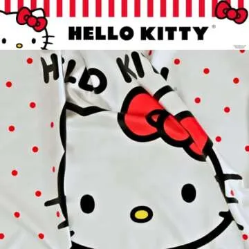 Hello Kitty Beauty Standard Beauty Silky Satin Standard Pillowcase Cover 20x30 for Hair and Skin, (Officially Licensed Product)