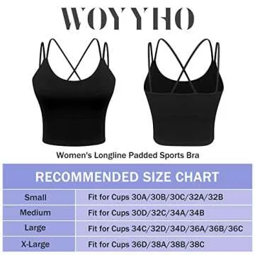 Womens Sports Bra Top Longline Sports Bra with Removable Padded Workout Tank Tops Medium Support Yoga Bras Gym Running Top 2 Pack Black/White