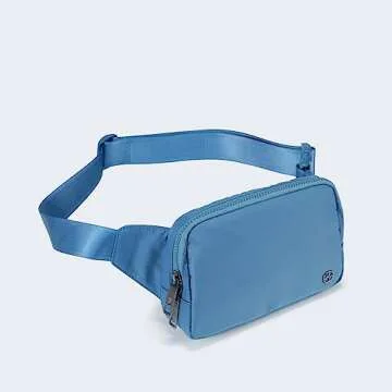 Pander Belt Bag Large 2L, Waterproof Everywhere Fanny Pack Purse for Women and Men with Adjustable Strap (Indigo Blue).