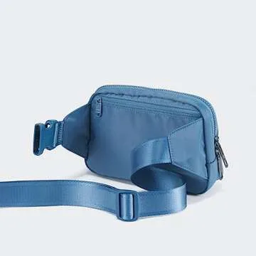 Pander Belt Bag Large 2L, Waterproof Everywhere Fanny Pack Purse for Women and Men with Adjustable Strap (Indigo Blue).