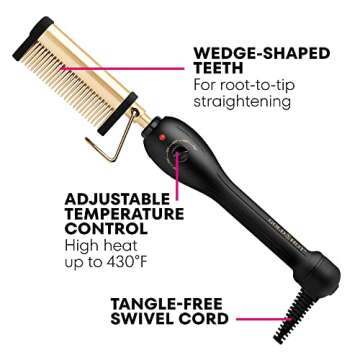 Gold N Hot 24K Professional Styling Comb for All Hair