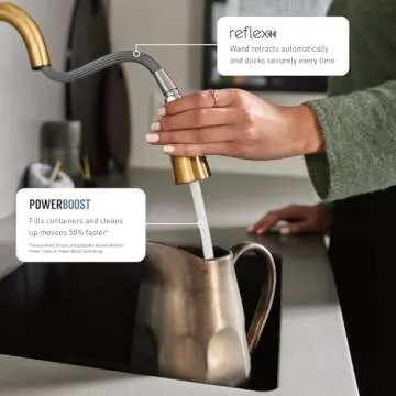 Moen Sleek Brushed Gold Kitchen Faucet With Pull Down Spray