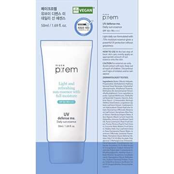 MAKEPREM Vegan Sunscreen Gel SPF 50+ PA++++ - Moisturizing Sunblock for All Skin Types