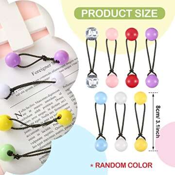 Jutom 24 Pieces Hair Tie Balls - Multicolor Bubble Ponytail Holders for Girls