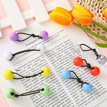 Fun & Colorful Jutom 24pk Hair Tie Balls for Girls