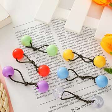 Fun & Colorful Jutom 24pk Hair Tie Balls for Girls