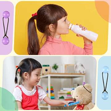 Fun & Colorful Jutom 24pk Hair Tie Balls for Girls