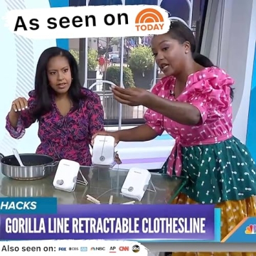 GorillaLine Retractable Clothesline for Small Spaces