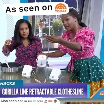 GorillaLine Retractable Clothesline for Small Spaces