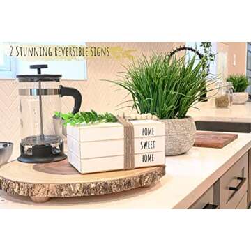 2in1 Decorative Books for Home Decor,Stacked Books for Decor,Coffee Table Decor, Decor Books,Farmhouse Books, Book Decor, Stacked Books Decor,Fake Table Books,White Fake,Book Stack Decor (White)