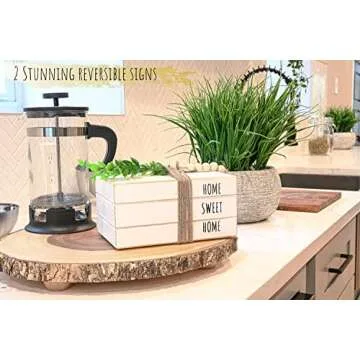 Chic 2in1 Decorative Books for Home - Perfect Gift | Farmhouse Style