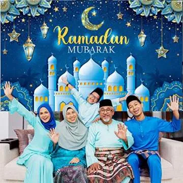 Boyiee Ramadan Mubarak Decorations Photo Booth Banner