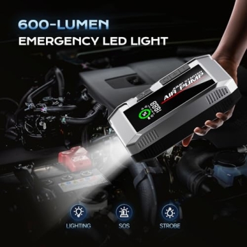 Portable 7000A Car Jump Starter & Air Compressor