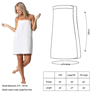 Turkish Linen Waffle Spa Body Wrap for Women