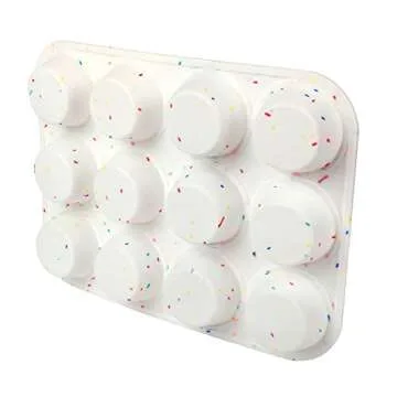 SHEbaking Silicone Muffin Pan Regular 12 Cups Muffin Tin for Muffin and Cupcakes Non-stick Bakeware Durable Baking Mold Cupcake Molds BPA Free