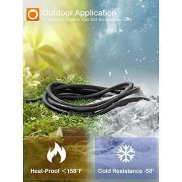 Addlon Flexible Extension Cord, Water&Weatherproof Outdoor Extension Cord 50FT with Covers, Heavy Duty Extension Cord for Indoor Outdoor, 16AWG 3 Prong UL Listed