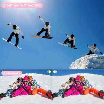 FHD 1080P Digital Camera for Kids with 32GB SD Card 16X Digital Zoom, Compact Camera Point and Shoot Digital Cameras Portable Mini Camera for Teens Students Boys Girls Seniors(Pink)