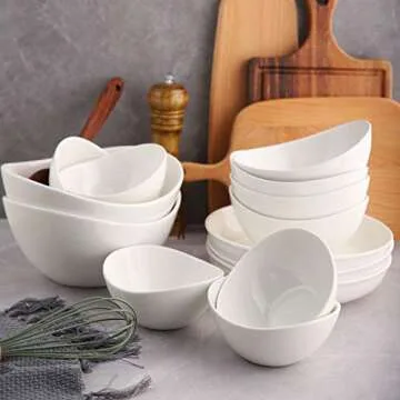 Samsle Porcelain Serving Bowl Set - Elegant & Durable Dinnerware