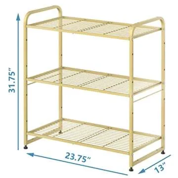 3-Tier Stackable Wire Shelving Unit for Maximum Storage