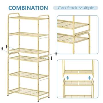3-Tier Stackable Wire Shelving Unit for Maximum Storage