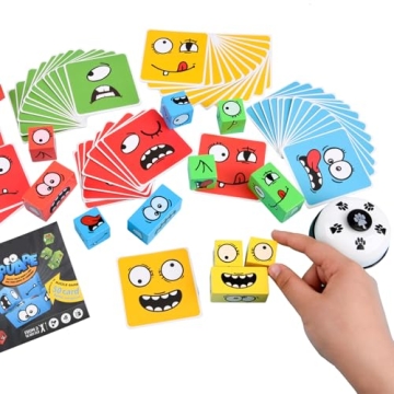 Engaging Wooden Face Changing Cube Game for Family Fun