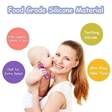 ROBBEAR Baby Teething Toy Silicone Remote Chew Toy