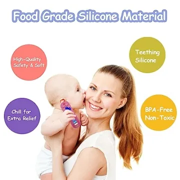 ROBBEAR Baby Teething Toy Silicone Remote Chew Toy