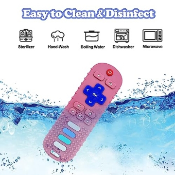 ROBBEAR Baby Teething Toy Silicone Remote Chew Toy