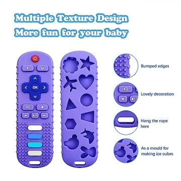 ROBBEAR Baby Teething Toy Silicone Remote Chew Toy