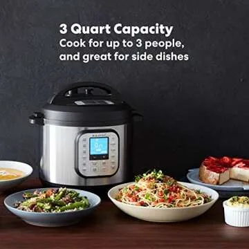 Instant Pot Duo Nova 7-in-1 Electric Pressure Cooker, Slow Cooker, Rice Cooker, Steamer, Saute, Yogurt Maker, 3 Quart, 14 One-Touch Programs, Best For Beginners