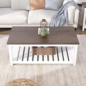 ChooChoo Farmhouse Coffee Table - Rustic & Stylish