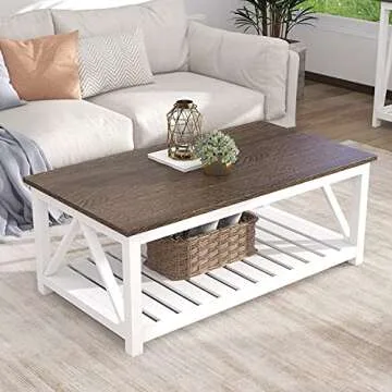 ChooChoo Farmhouse Coffee Table - Rustic & Stylish