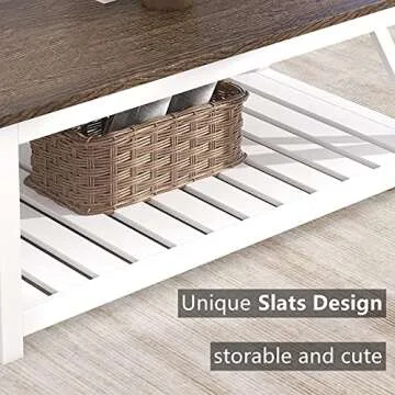 ChooChoo Farmhouse Coffee Table - Rustic & Stylish