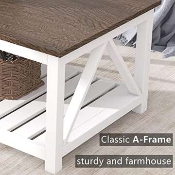 ChooChoo Farmhouse Coffee Table - Rustic & Stylish