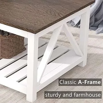 ChooChoo Farmhouse Coffee Table - Rustic & Stylish