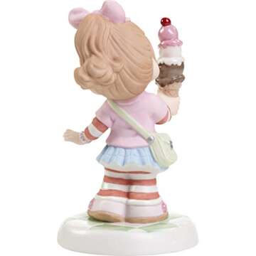 Precious Moments 193016 Grandma You're The Sweetest Girl with Ice Cream Cone Bisque Porcelain Figuri...