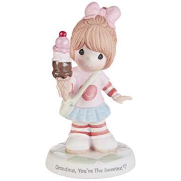 Precious Moments 193016 Grandma You're The Sweetest Girl with Ice Cream Cone Bisque Porcelain Figurine