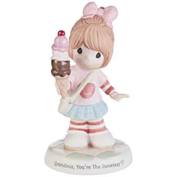 Precious Moments 193016 Grandma You're The Sweetest Girl with Ice Cream Cone Bisque Porcelain Figurine