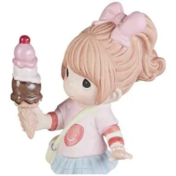 Precious Moments 193016 Grandma You're The Sweetest Girl with Ice Cream Cone Bisque Porcelain Figurine