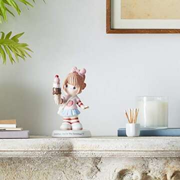 Precious Moments 193016 Grandma You're The Sweetest Girl with Ice Cream Cone Bisque Porcelain Figurine