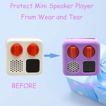 Silicone Cover for Yoto Mini Player, Protective Sleeve Case Compatible with Audio Music Player (Purple)