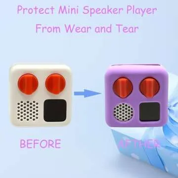 Silicone Cover for Yoto Mini Player, Protective Sleeve Case Compatible with Audio Music Player (Purple)