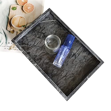 Gnirue Elegant Marble Tray for Kitchen and Home Decor