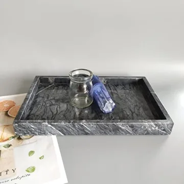 Gnirue Elegant Marble Tray for Kitchen and Home Decor