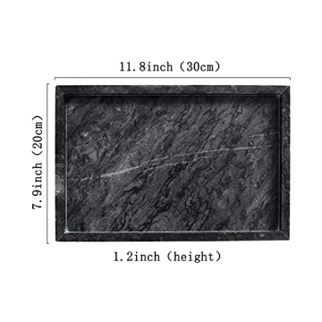Gnirue Elegant Marble Tray for Kitchen and Home Decor